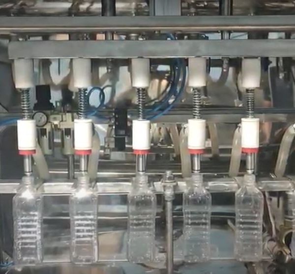 6 Nozzle Semi Auto Overflow System Filling Machine